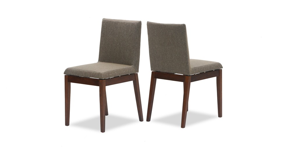 Square Fabric Upholstered Cocoa Dining Chair Parsons Chairs Bryght